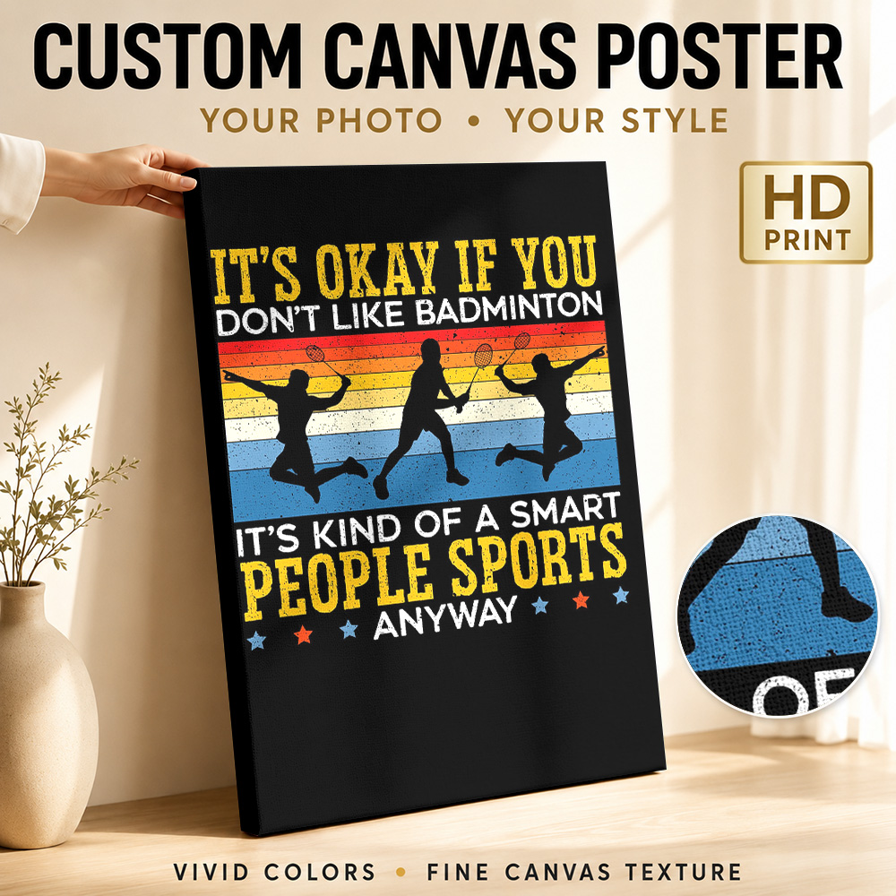 Badminton Photo - Постер на холсте с изображением бадминтониста,