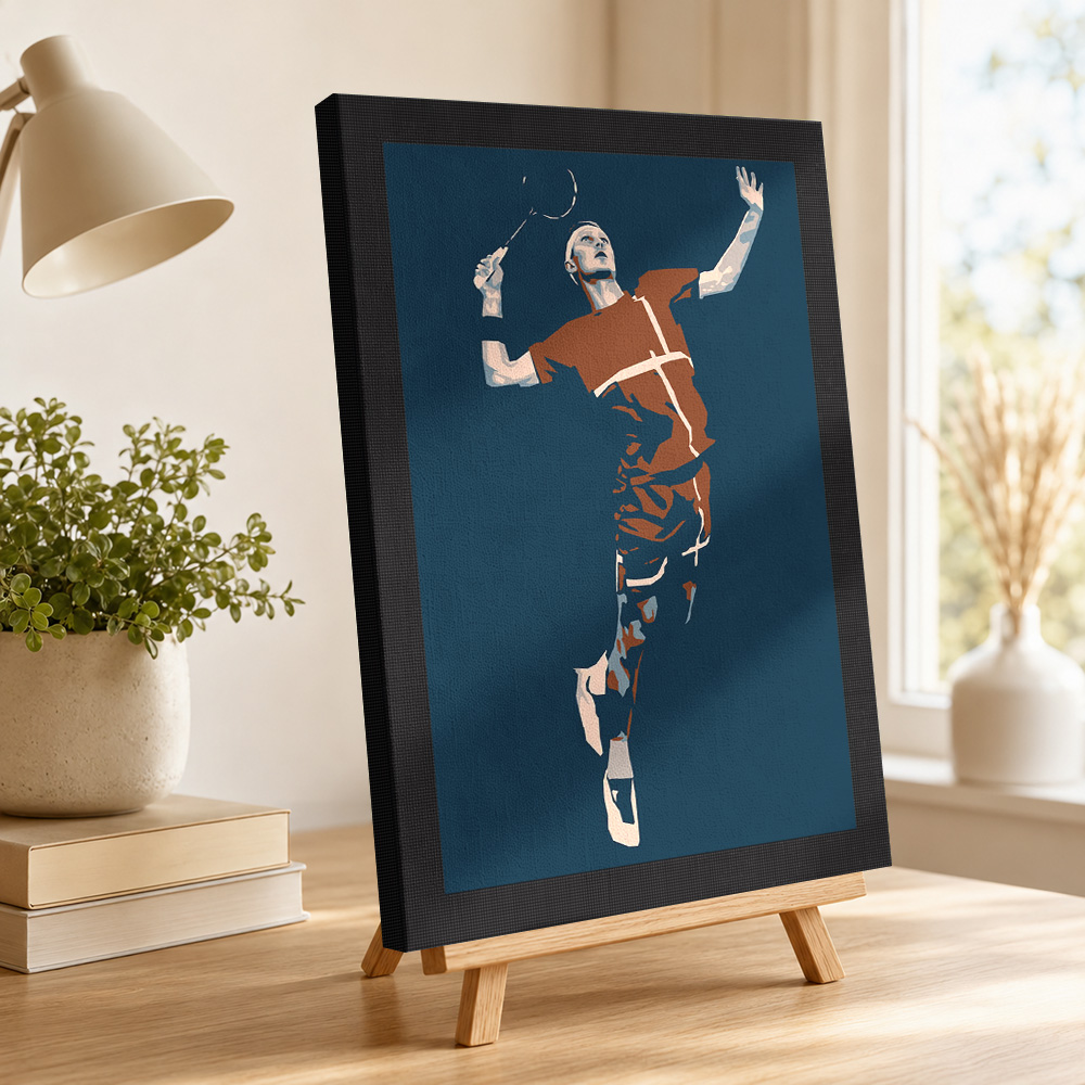 Постер на холсте с силуэтом ба – обзор и цена Badminton Photo